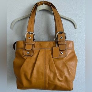 COACH - Vintage SOHO Tote Bag - Mustard Yellow - Expandable Shoulder Purse